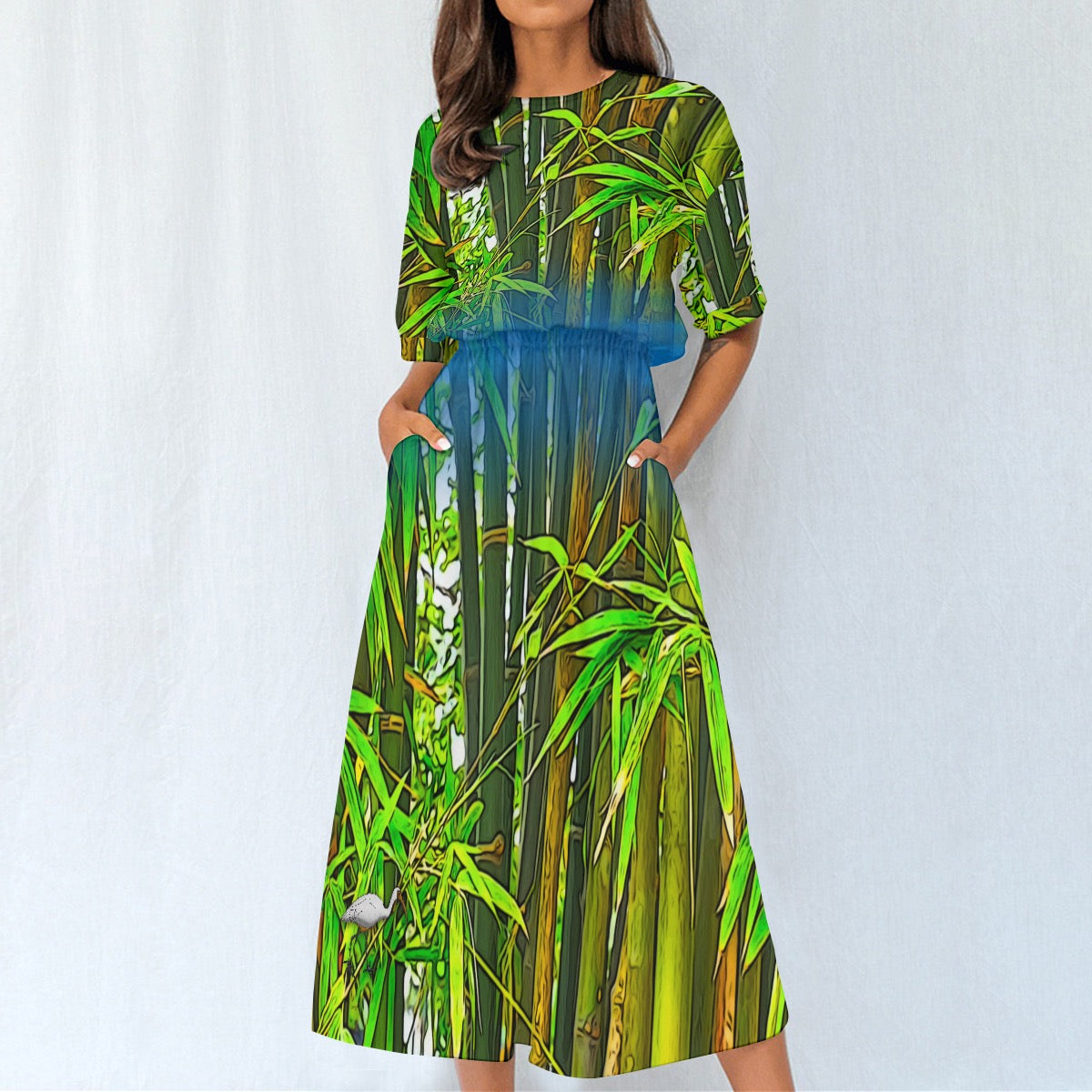 All-Over Print Women's Elastic Waist Dress
