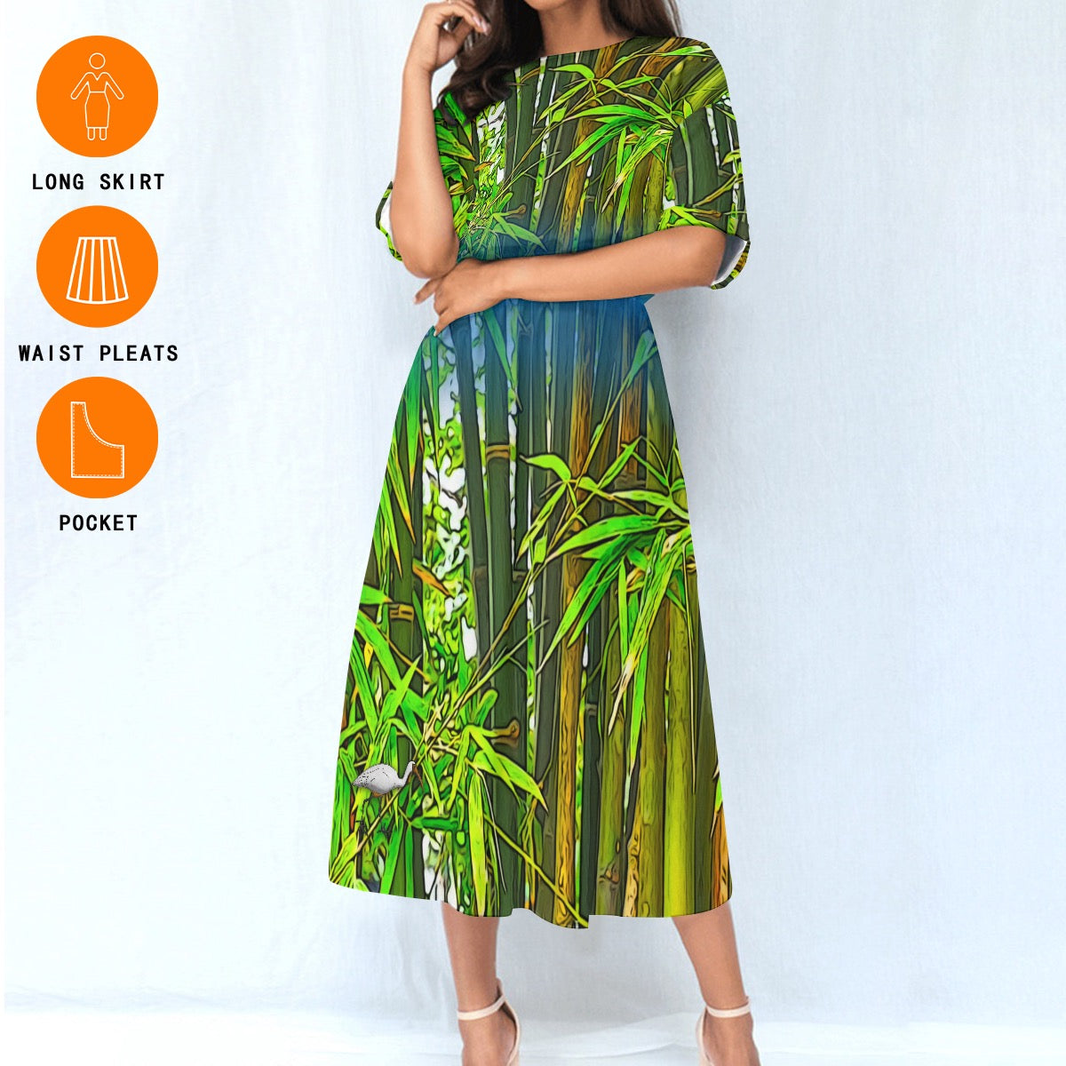 All-Over Print Women's Elastic Waist Dress