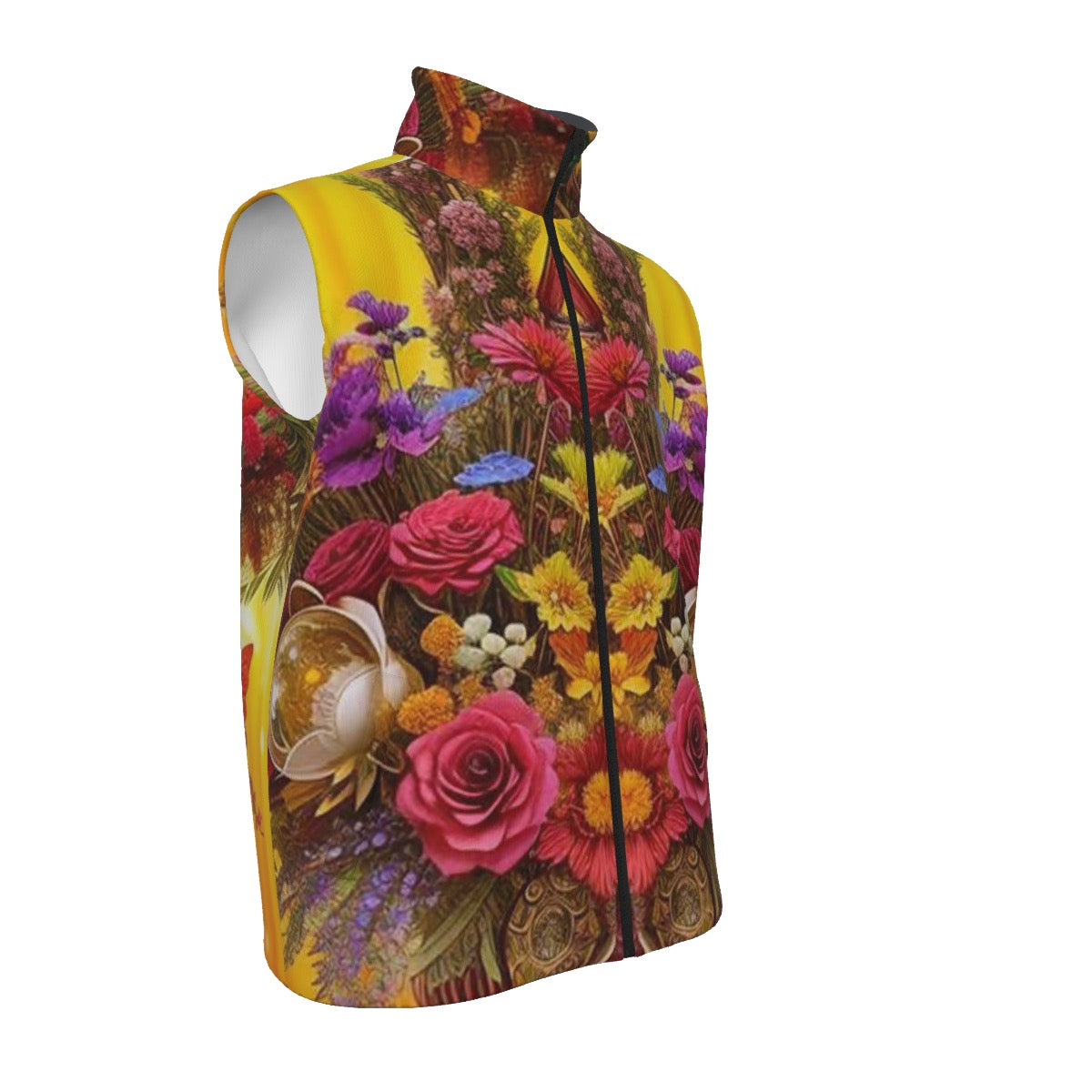 All-Over Print Men's Stand-up Collar Vest