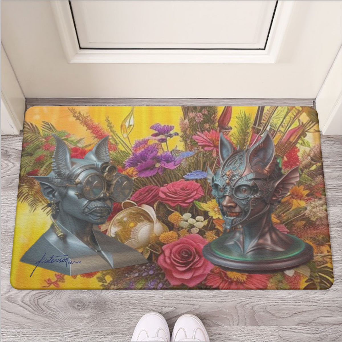 Aiya Flowers Door Mat | Rubber