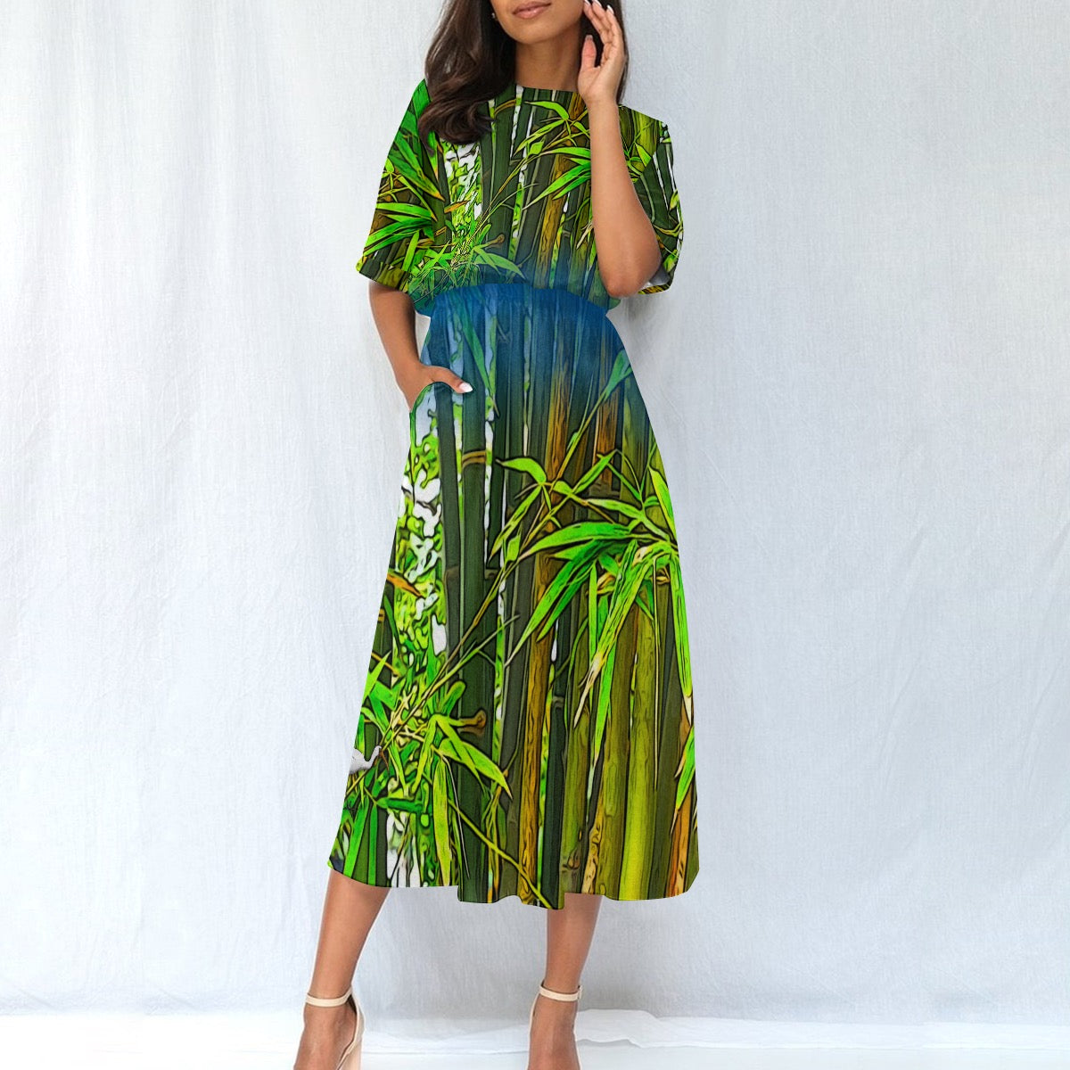 All-Over Print Women's Elastic Waist Dress