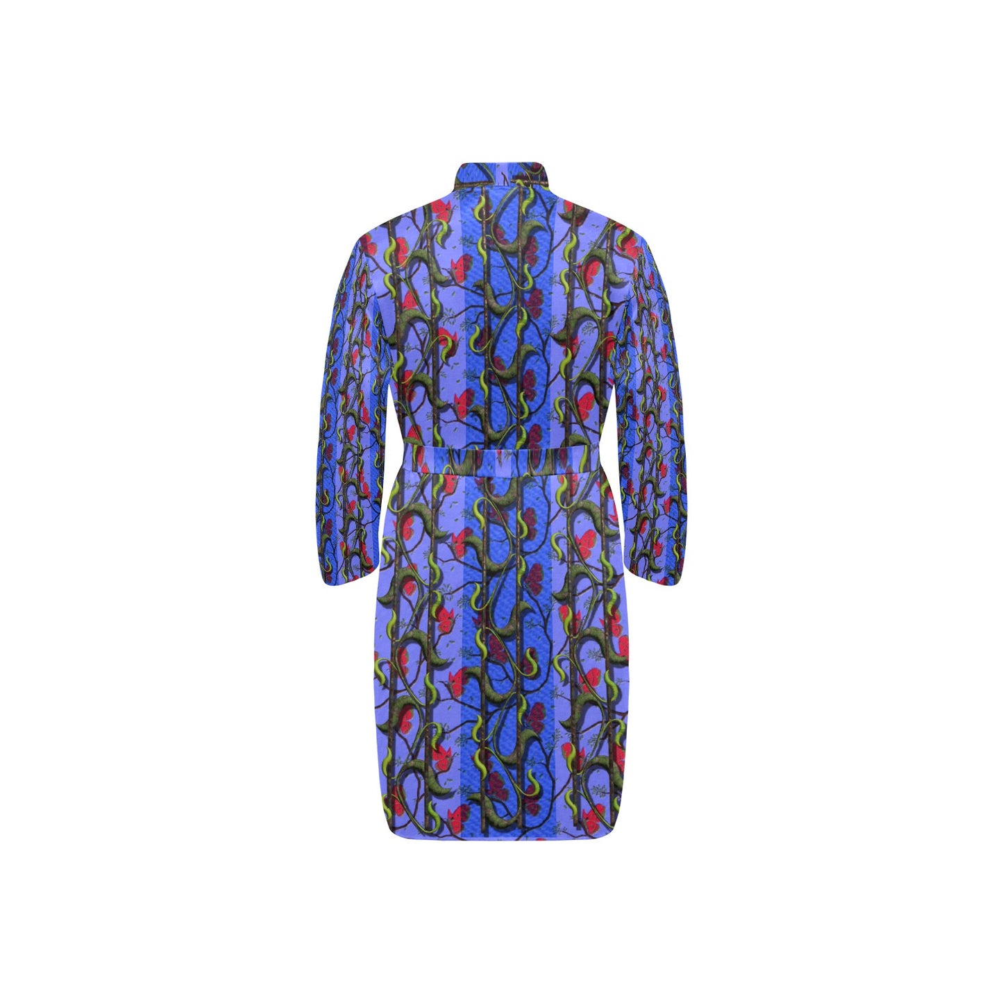 Men's Long Sleeve Belted Night Robe (H56)