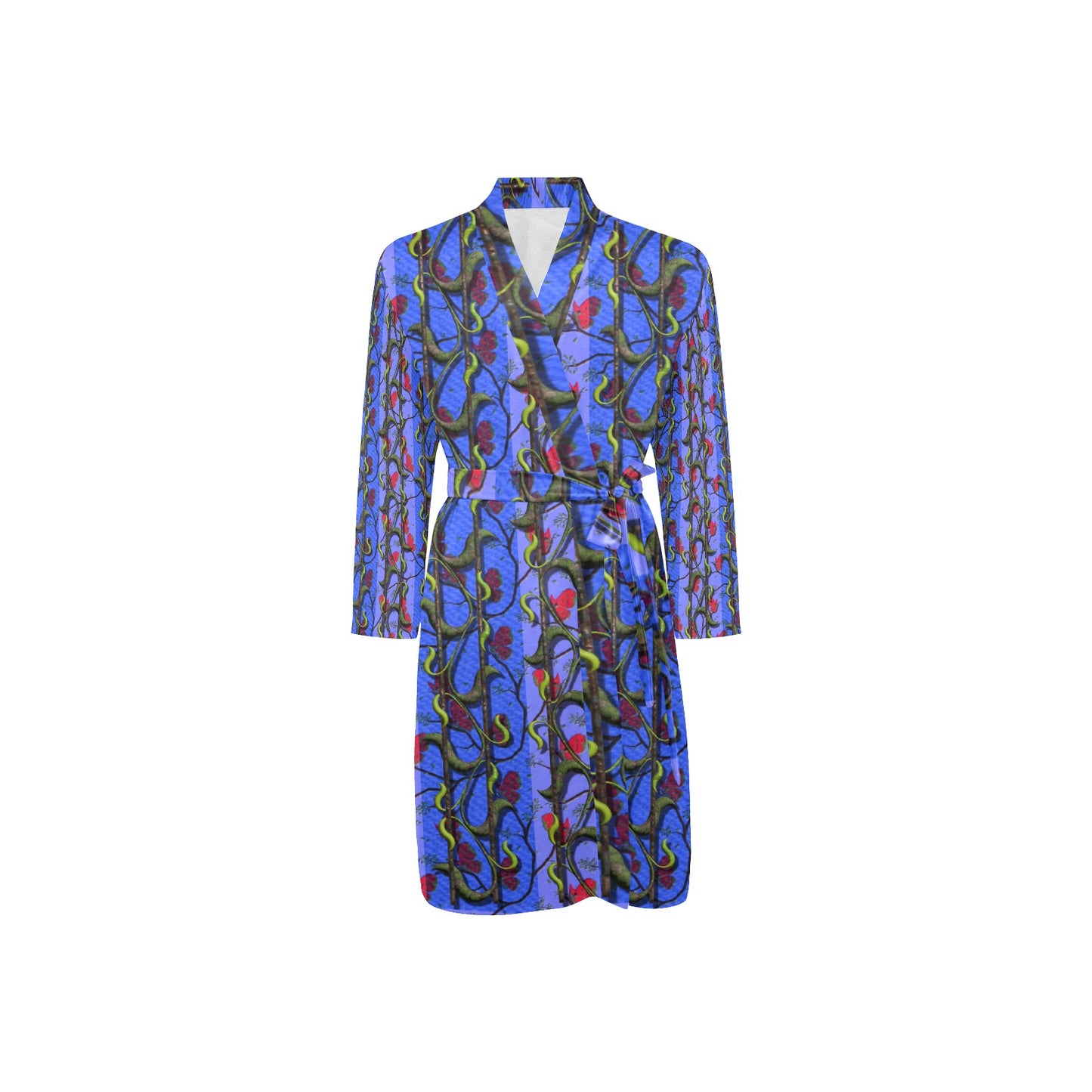 Men's Long Sleeve Belted Night Robe (H56)