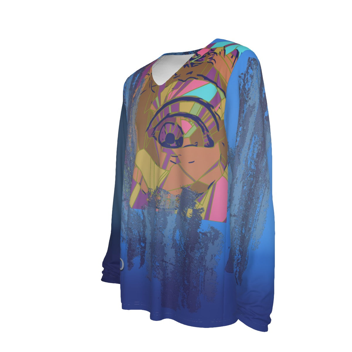All-Over Print Men's V-Neck Long Sleeve T-Shirt