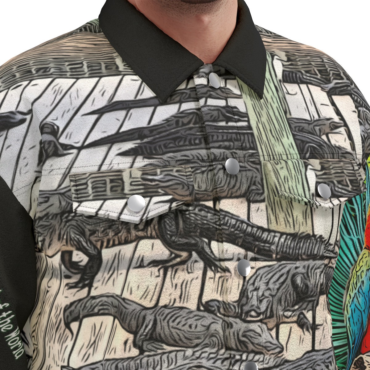 All-Over Print Unisex Lapel Jacket | 245GSM Cotton
