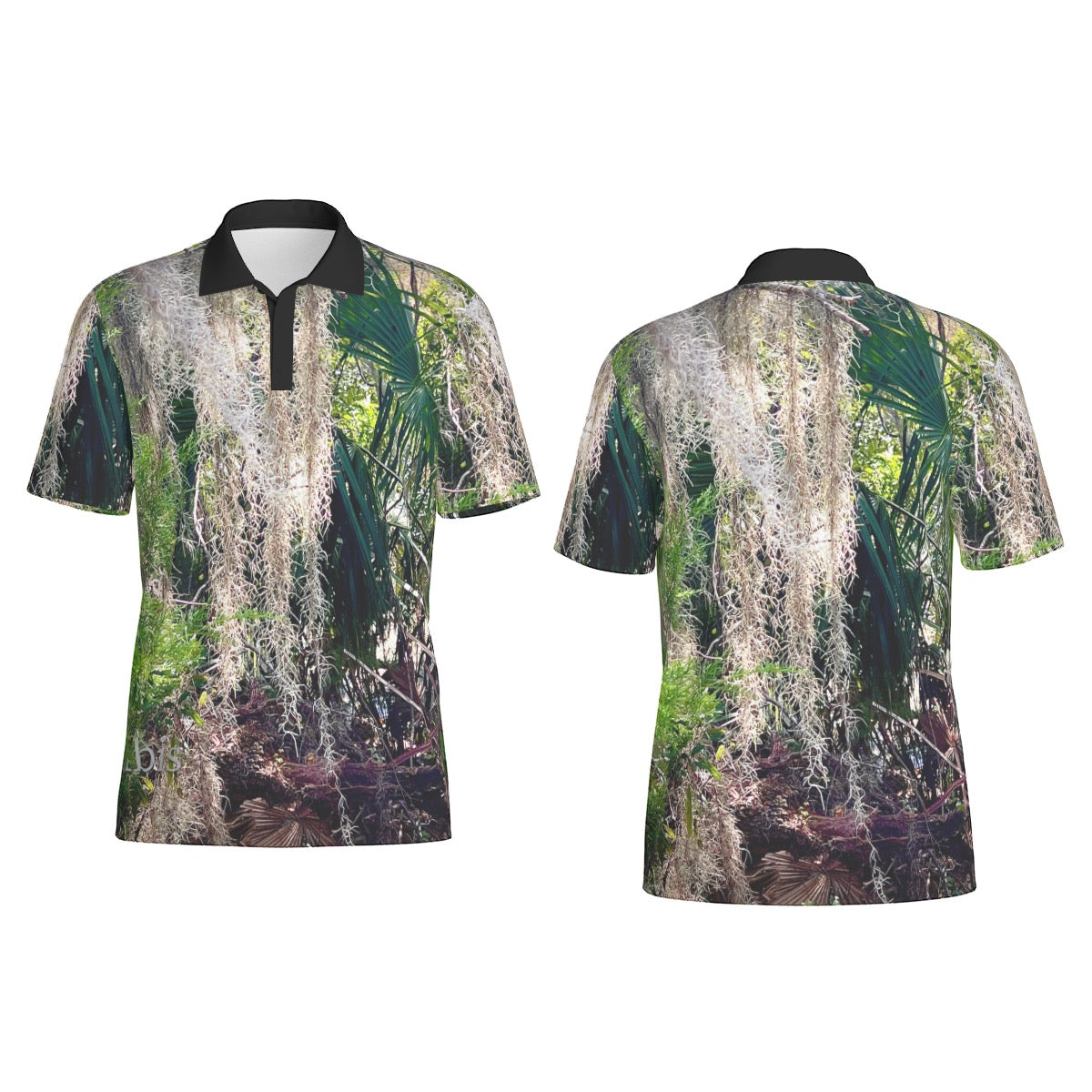 23302 Spanish Oak Moss Polo Collar Jersey