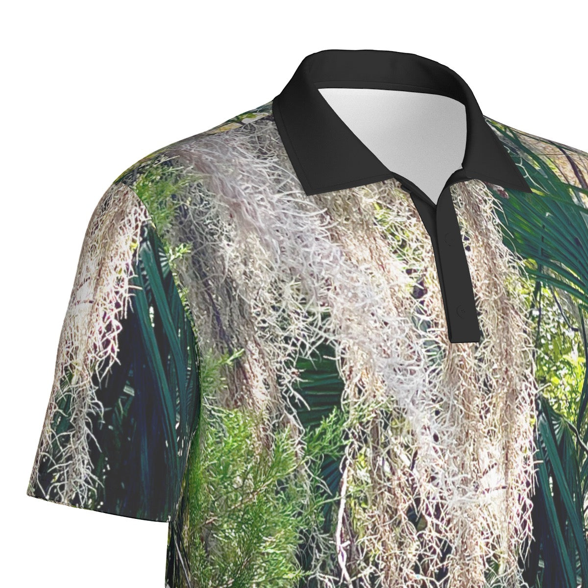 23302 Spanish Oak Moss Polo Collar Jersey