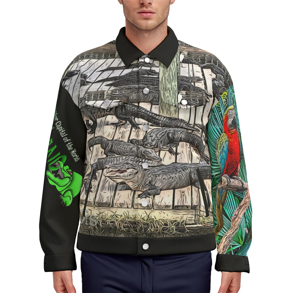 All-Over Print Unisex Lapel Jacket | 245GSM Cotton