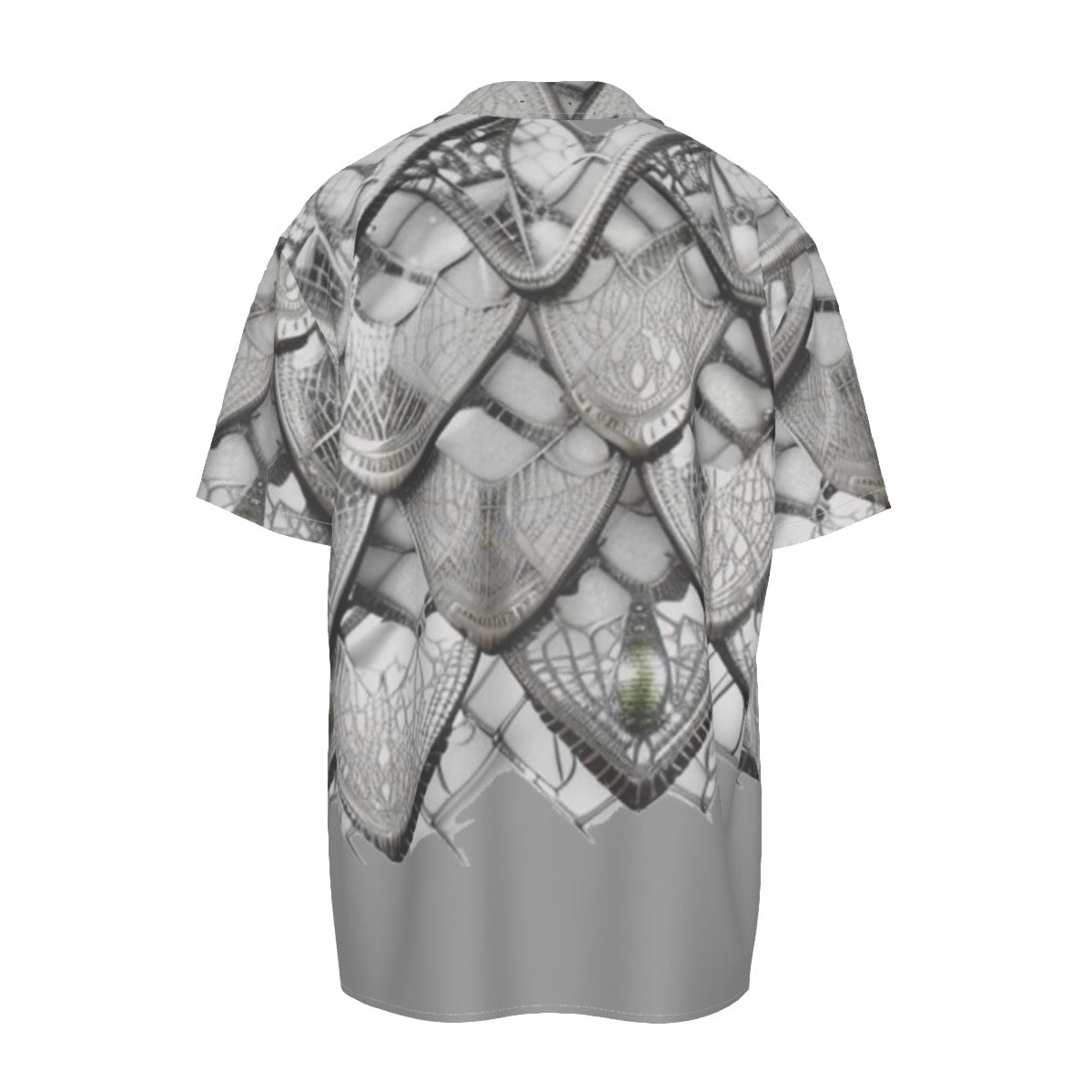 All-Over Print Men's Imitation Silk Short-Sleeved Shirt