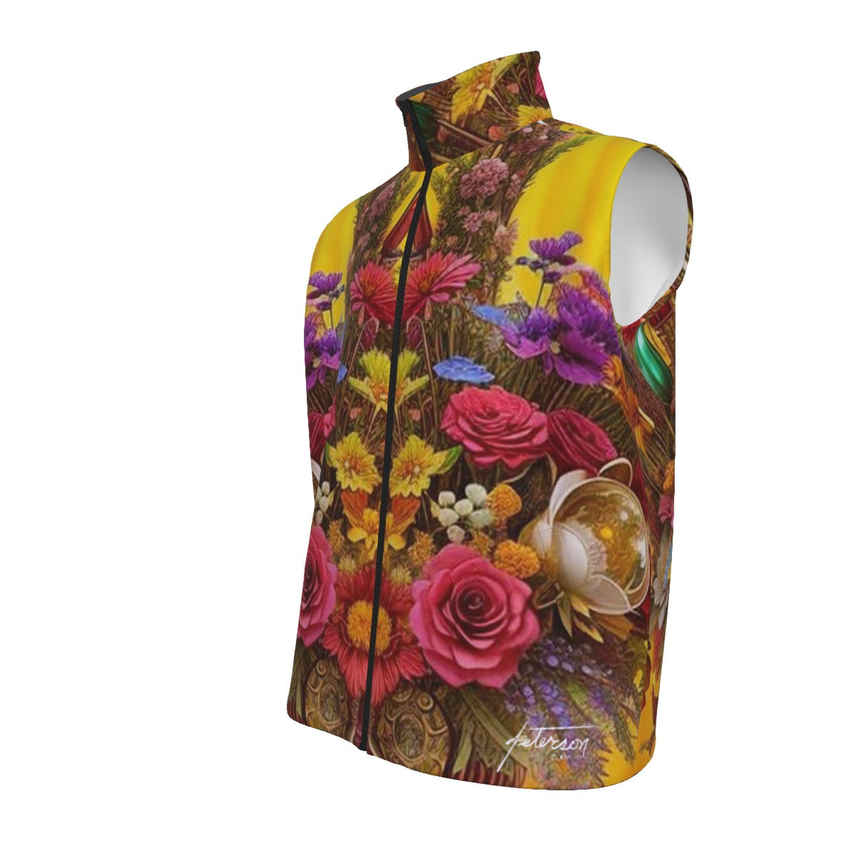 All-Over Print Men's Stand-up Collar Vest