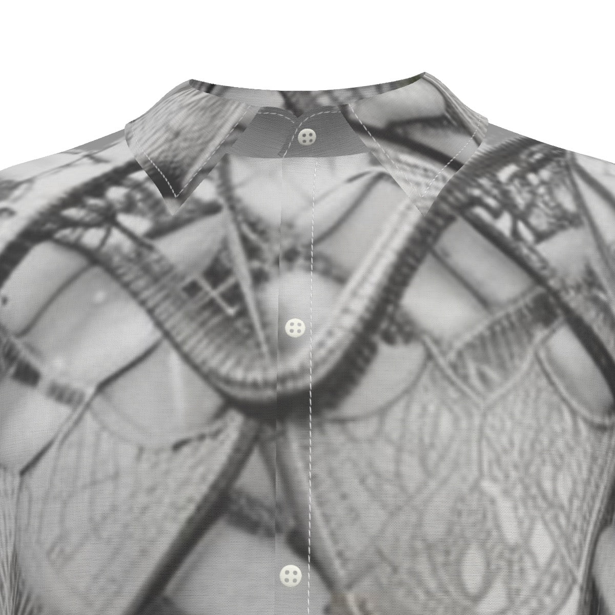 All-Over Print Men's Imitation Silk Short-Sleeved Shirt