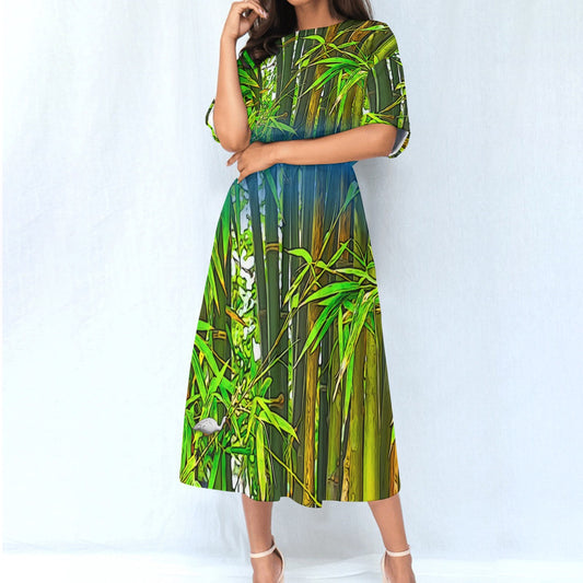 All-Over Print Women's Elastic Waist Dress