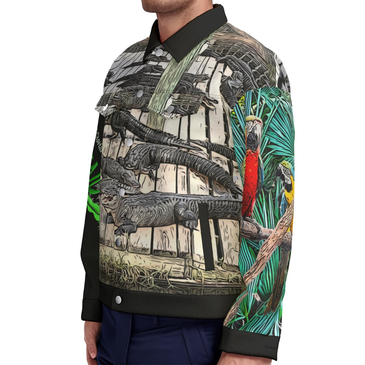 All-Over Print Unisex Lapel Jacket | 245GSM Cotton