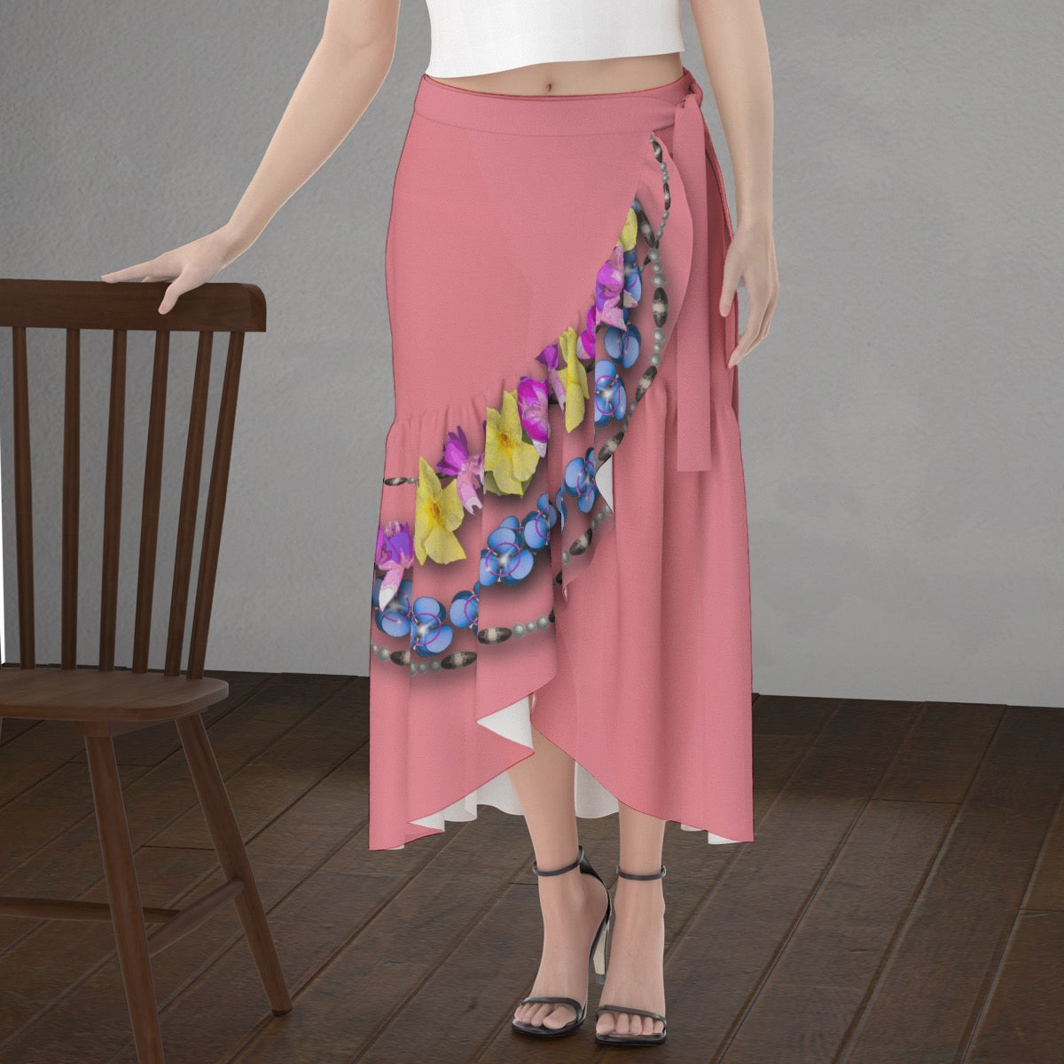 WiB Florida Floral Wrap Skirt 2338